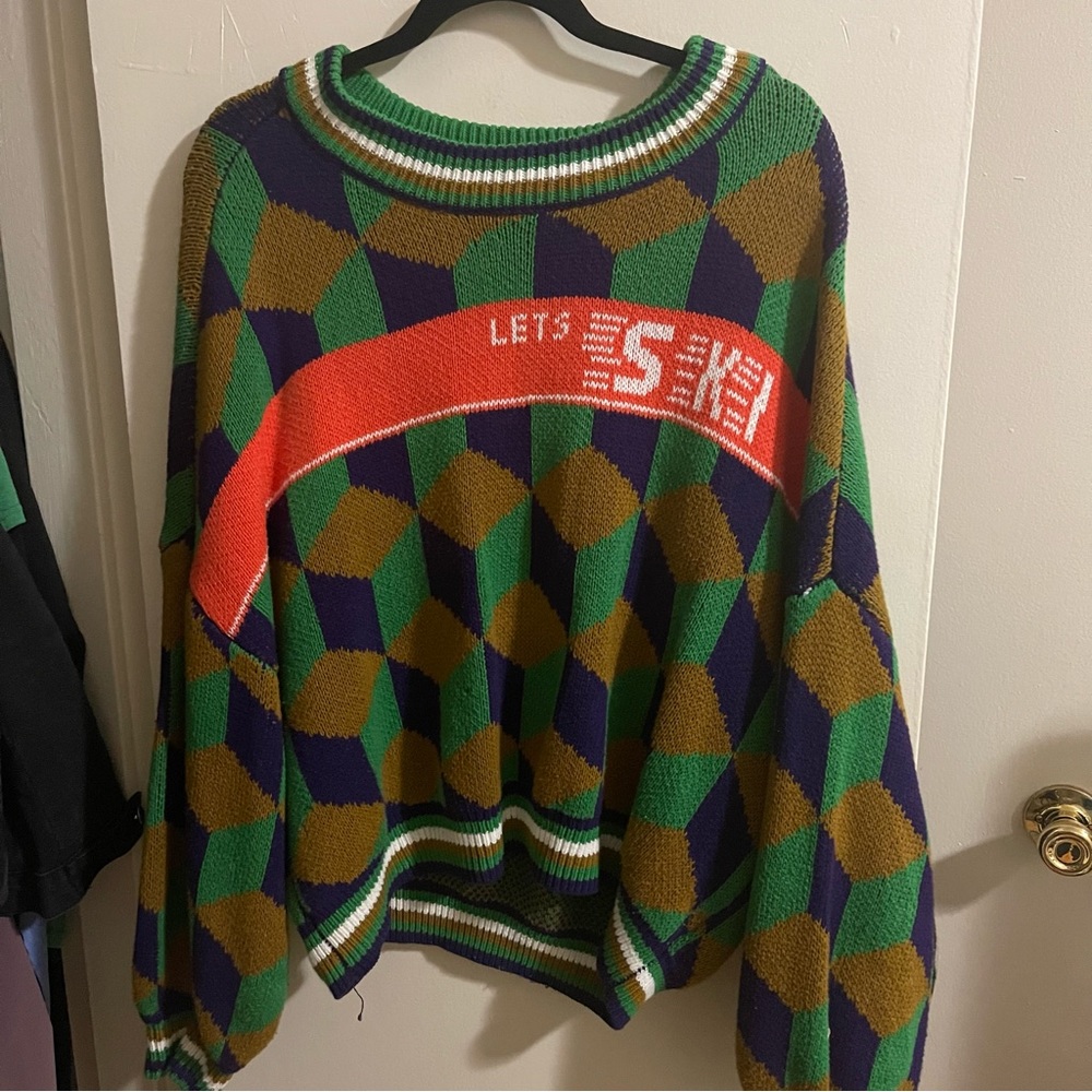 Urban Outfitters BDG Marri Geo Jacquard Ski Sweater